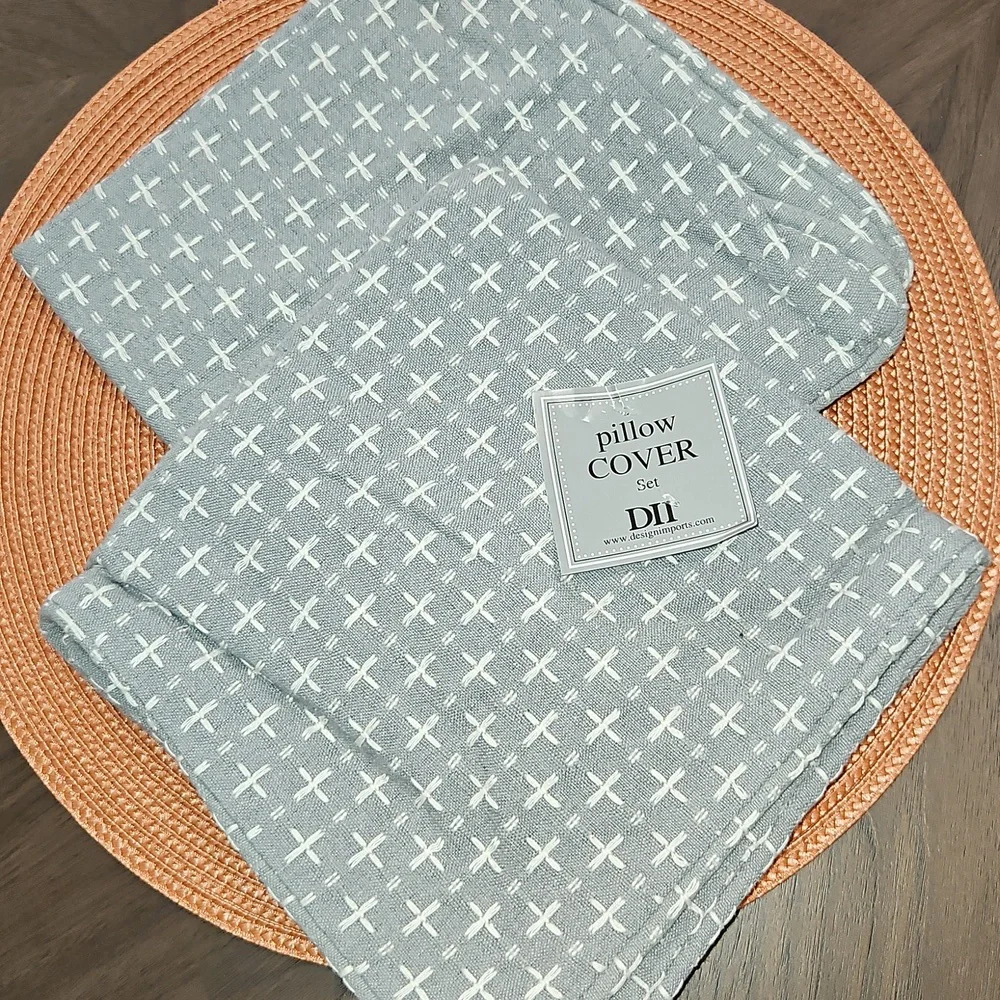 Gray DII Recycled Cotton Pillow Covers 18